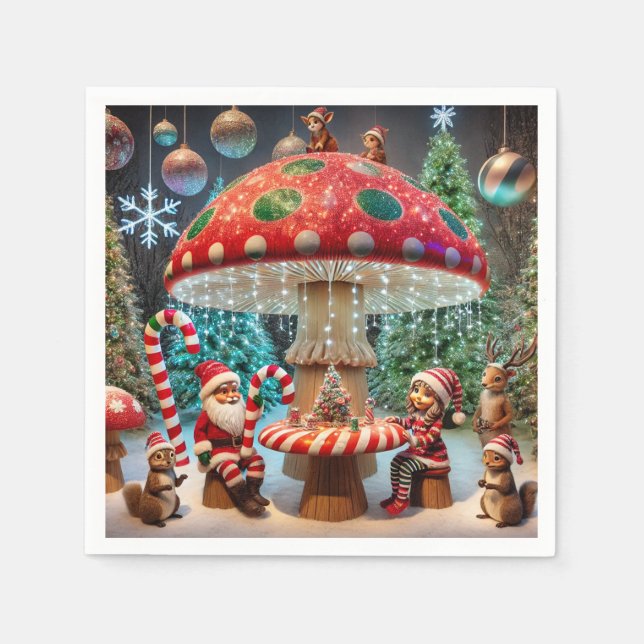 Guardanapo De Papel Papel Napkins: Design de Salão de Natal (Frente)