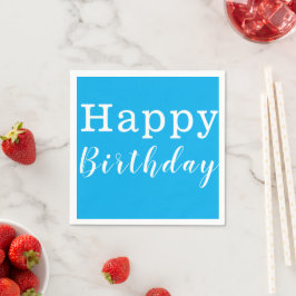 Guardanapo De Papel Papel Napkins, Feliz Aniversário Azul