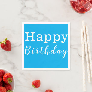 Guardanapo De Papel Papel Napkins, Feliz Aniversário Azul