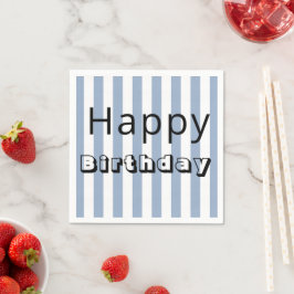 Guardanapo De Papel Papel Napkins, Feliz Aniversário Blue Strike