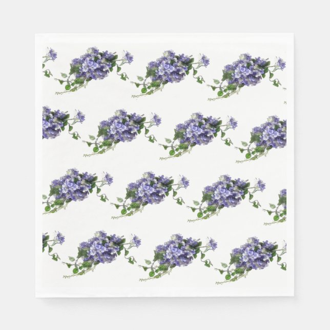 Guardanapo De Papel Papel Napkins- Hydrangeas (Frente)