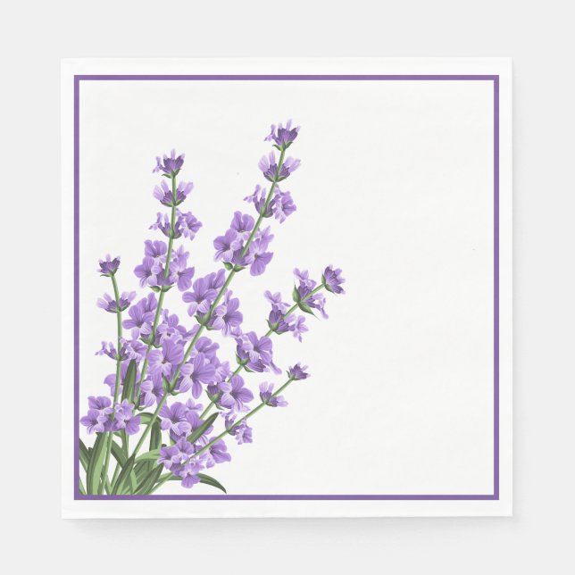 Guardanapo De Papel Papel Napkins-Lavanda Napkins (Frente)