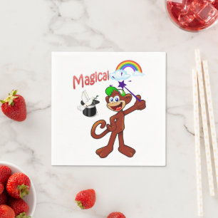 Guardanapo De Papel Papel Napkins, Macaco Arco-Íris Magnético
