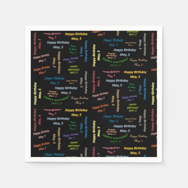 Guardanapo De Papel Papel Napkins May, 5 Birthday (Frente)
