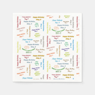 Guardanapo De Papel Papel Napkins May, 9 Birthday