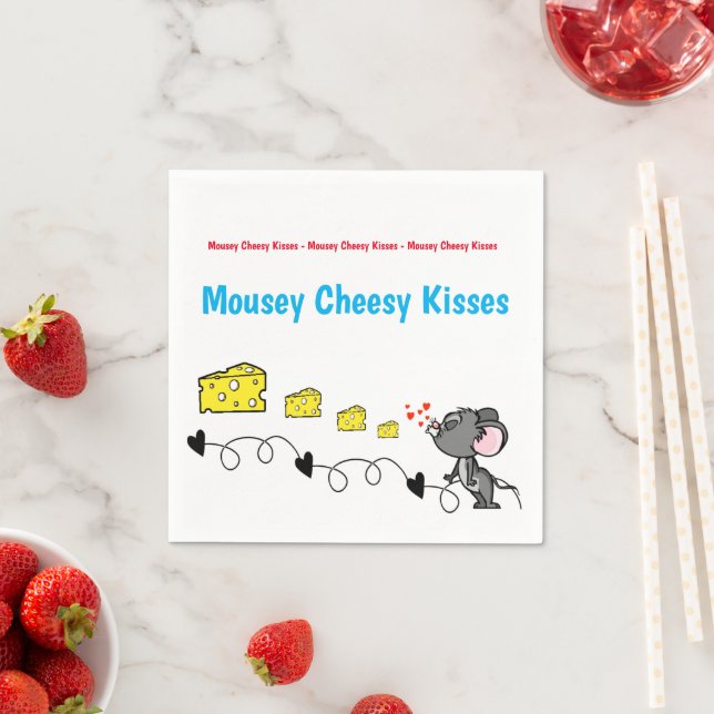 Guardanapo De Papel Papel Napkins, Mousey Cheesy Kisses (Insitu)