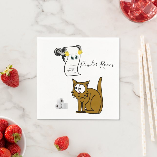 Guardanapo De Papel Papel Napkins, Papel de Banho de Gato (Insitu)