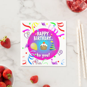 Guardanapo De Papel Papel Napkins, Parabéns para você