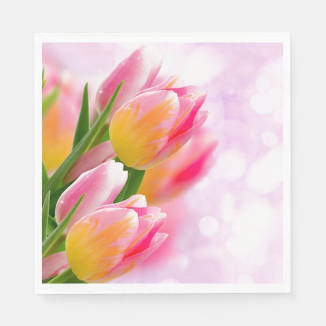 Guardanapo De Papel Papel Napkins-Tulipas (Frente)