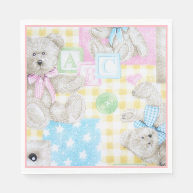 Guardanapo De Papel Papel Napkins - Urso de Teddy (Frente)