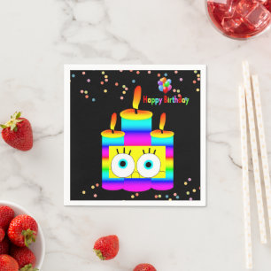Guardanapo De Papel Papel Napkins, Vela Feliz Aniversário