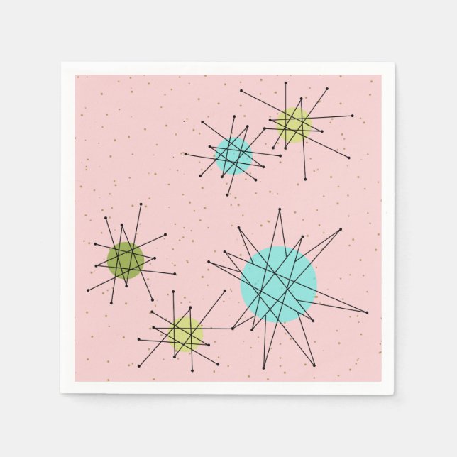 Guardanapo De Papel Papel Nápoles - Icônico Rosa Icônico - Estrelas At (Frente)