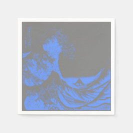 Guardanapo De Papel Papel Nápoles O Excelente Onda Azul E Cinza