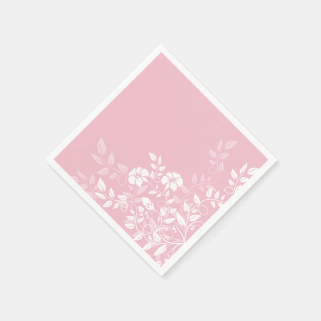 Guardanapo De Papel Papel Nápoles-Rosa Floral (Canto)