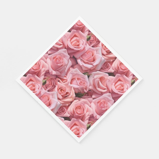 Guardanapo De Papel Papel Nápoles-Rosas Rosa (Quina)
