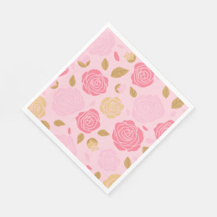Guardanapo De Papel Papel Nápoles-Rosas Rosa