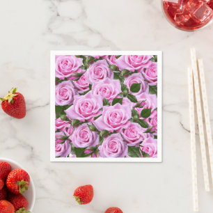 Guardanapo De Papel Papel Nápoles, Rosas Rosa