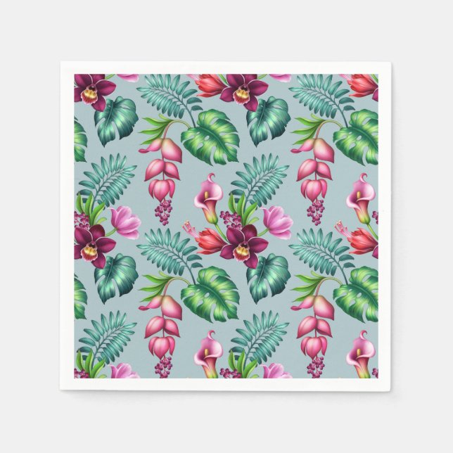 Guardanapo De Papel Papel Orquídeo Tropical Napkins (Frente)