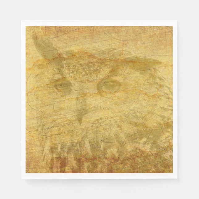 Guardanapo De Papel Papel Owl Vintage (Frente)