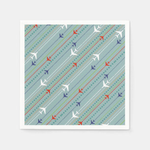 Guardanapo De Papel Papel-Padrão de Avião Retro Nápoles