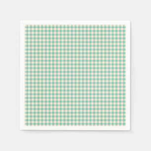 Guardanapo De Papel Papel Padrão do Quadro de Verificação Azul Vint