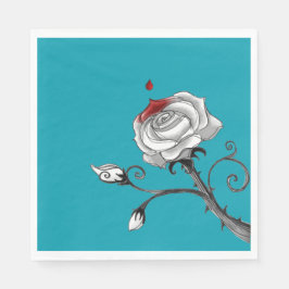Guardanapo De Papel Papel Padrão Napkins 'Pintura do Rosa Vermelho'