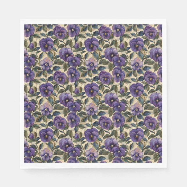 Guardanapo De Papel Papel Pansível Roxo - Tabuleiro de Partido Napkins (Frente)