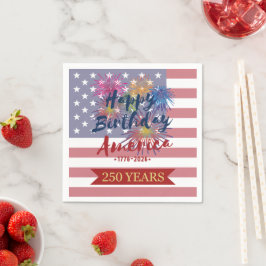 Guardanapo De Papel Papel para 4 de Julho Feliz Aniversário América EU