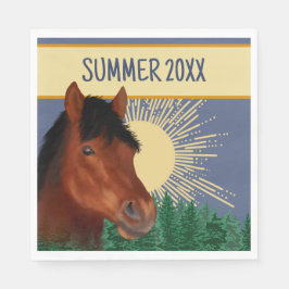 Guardanapo De Papel Papel para Cavalo Marrom do trevo equestre