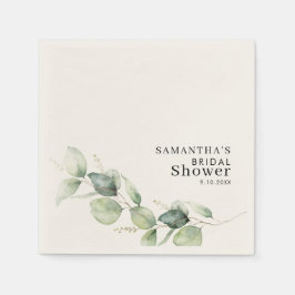 Guardanapo De Papel Papel para Chá de Noiva com Eucalipto