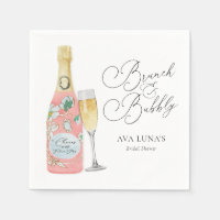 Papel para Chá de Noiva de Brunch e Champanhe Bubb