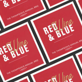 Guardanapo De Papel Papel para Festa de 4 de Julho Red Wine & Blue