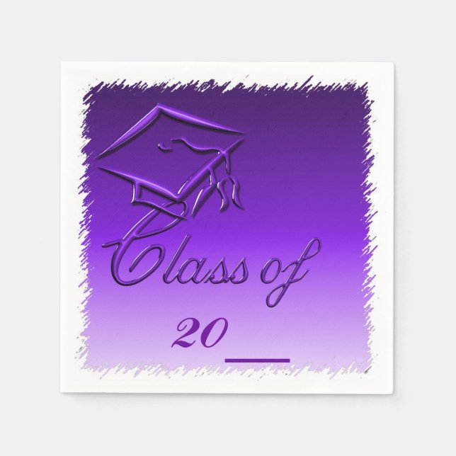 Guardanapo De Papel Papel para graduação de Segundos graus roxos Nápol (Frente)