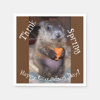 Guardanapo De Papel Papel para o Dia do Groundhog Napkins
