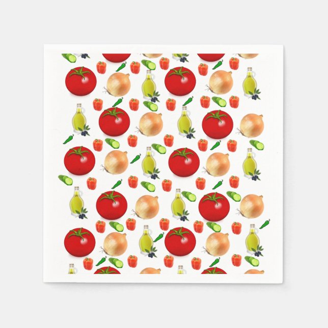 Guardanapo De Papel Papel para Salada de Tomate Napkins (Frente)