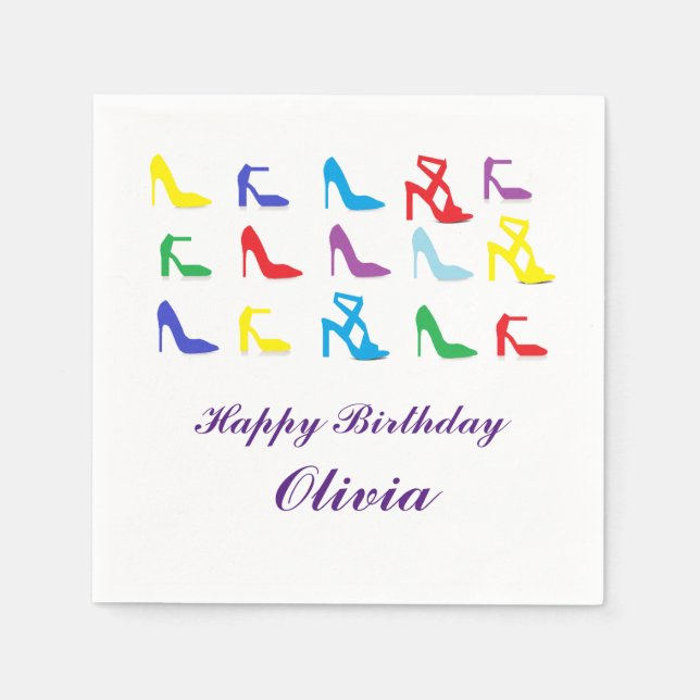 Guardanapo De Papel Papel personalizado "Calçados" Napkins (Frente)
