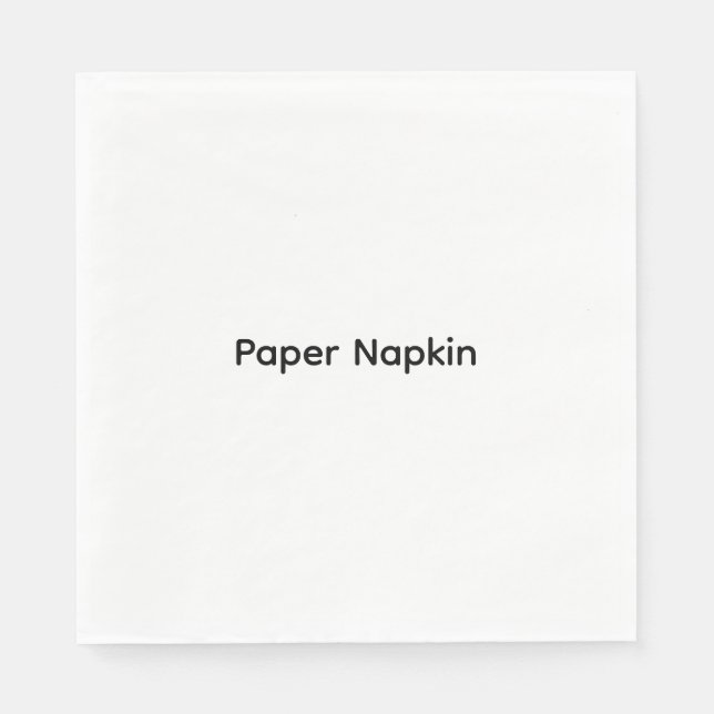 Guardanapo De Papel Papel Personalizado com Texto Minimalista (Frente)
