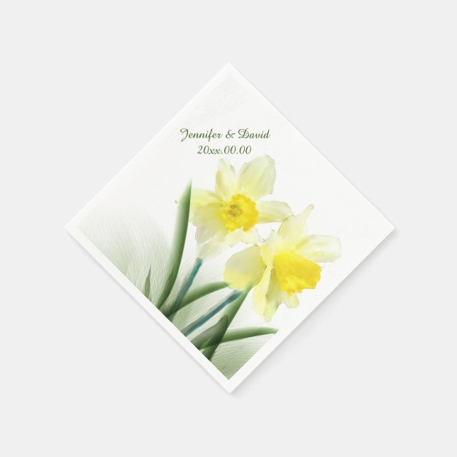 Guardanapo De Papel Papel personalizado Daffodils Primavera amarelo Ná (Canto)