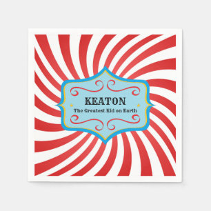 Guardanapo De Papel Papel personalizado de circo de vindima Napkins