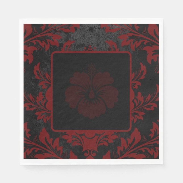 Guardanapo De Papel Papel personalizado de Natal Elegante vermelho dam (Frente)