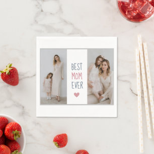 Guardanapo De Papel Papel Personalizado 'Melhor Mãe Nunca' Napkins
