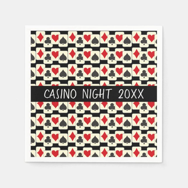 Guardanapo De Papel Papel personalizado padrão de suítes de cartão (Frente)
