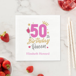 Guardanapo De Papel Papel Personalizado para Aniversário de 50 Anos