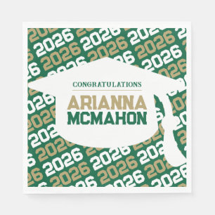 Guardanapo De Papel Papel Personalizado para Capelo de Formatura Verde