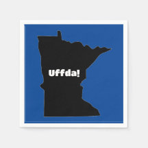 Papel Personalizável Napkin, Minnesota, Uffda