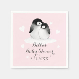 Guardanapo De Papel Papel Pinguim Rosa Napkins