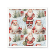 Papel Santa Claus Natal Aquarela 3
