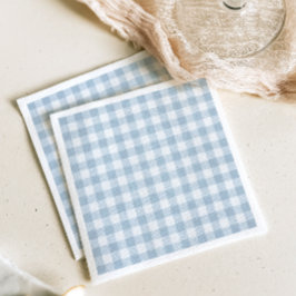 Guardanapo De Papel Papel Simples Azul Gingham
