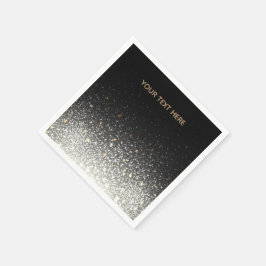 Guardanapo De Papel Papel Sparkle Preto Nápoles