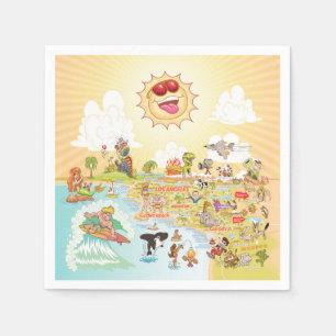 Guardanapo De Papel Papel Sunny California Napkin